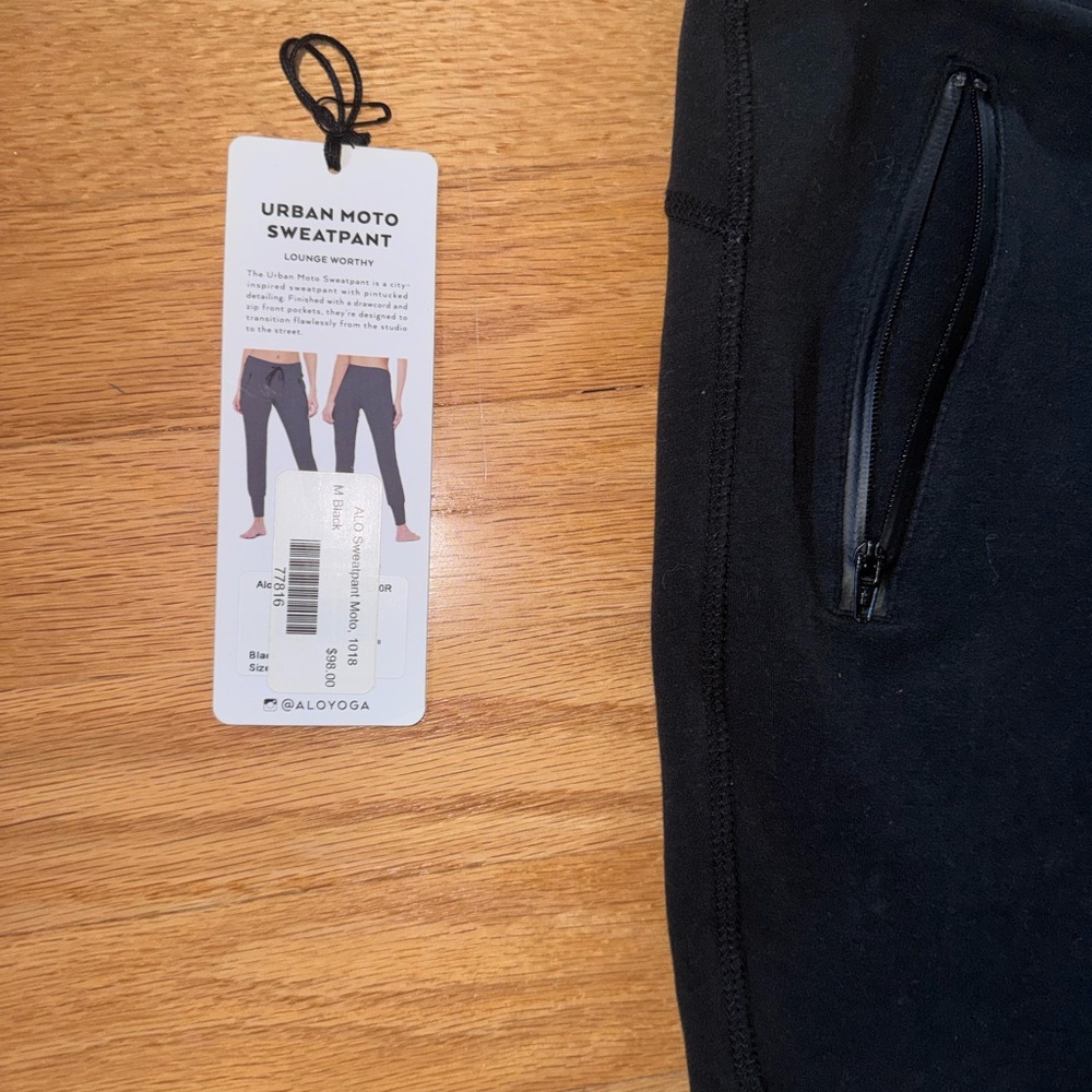 ALO Urban Moto Sweatpants- Size Small- worn 2x - Picture 7 of 8